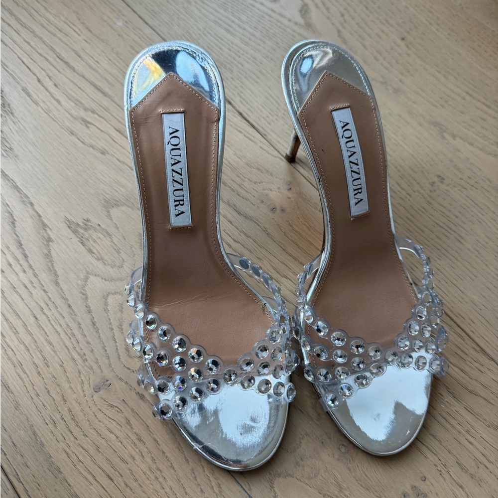 Aquazurra Crystal Embellished Heels